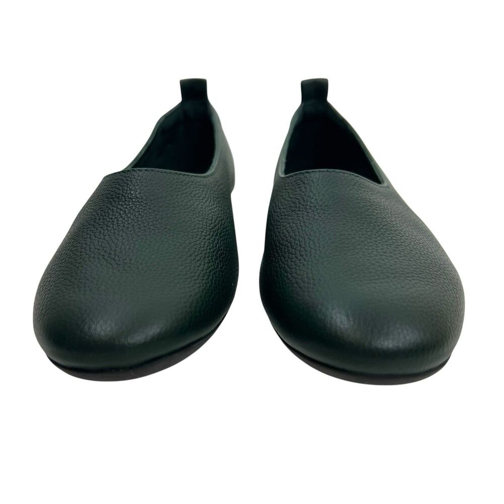 Everlane The Italian Leather Day Glove Flats Womens Size 8 Dark Green Shoes - Picture 5 of 14